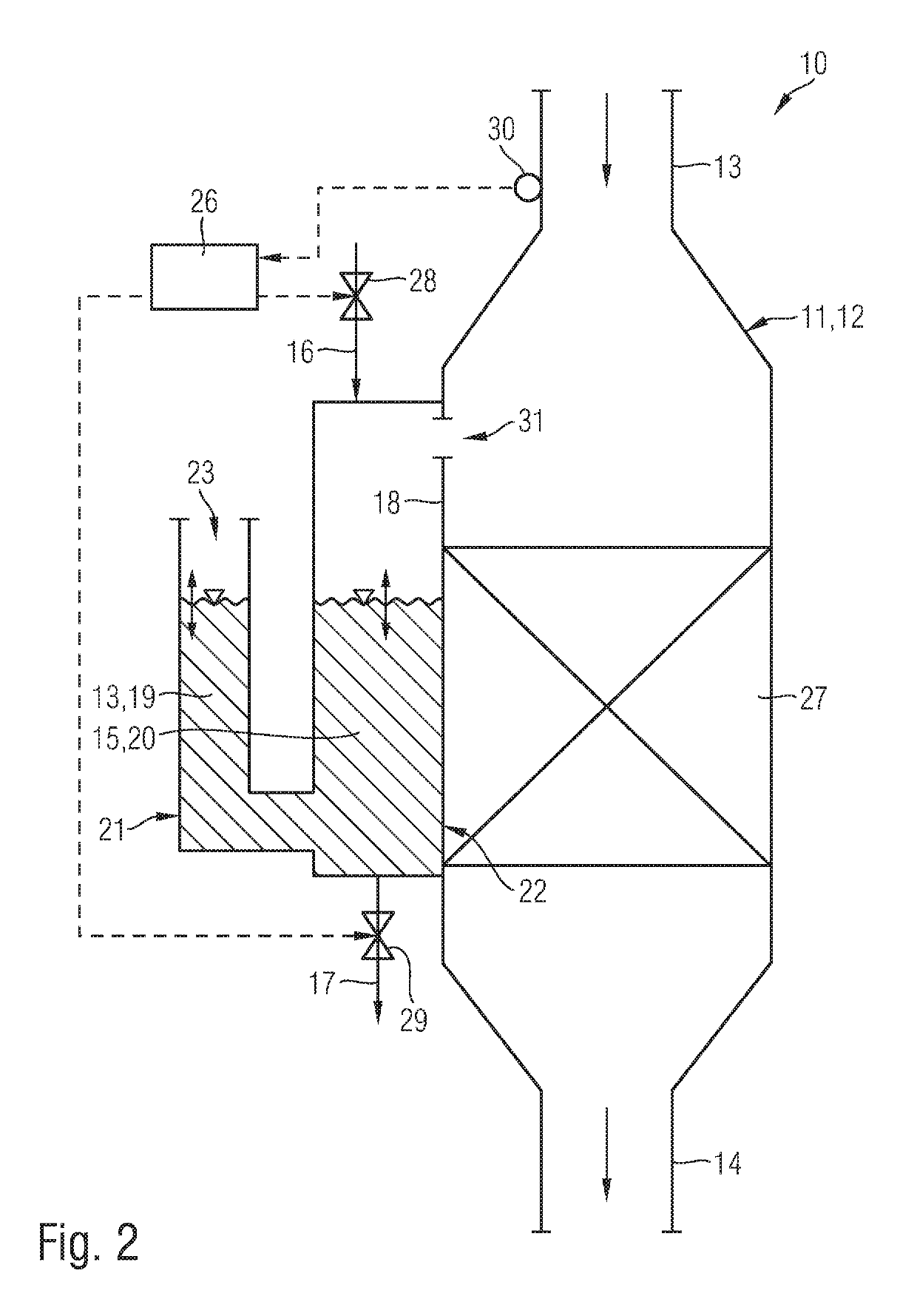 Exhaust gas aftertreatment device and exhaust gas aftertreatment method