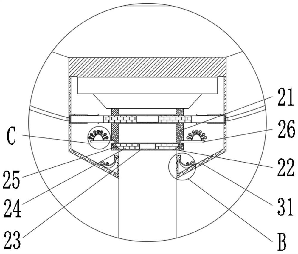 Hidden type drill bit cooling device capable of saving water resources