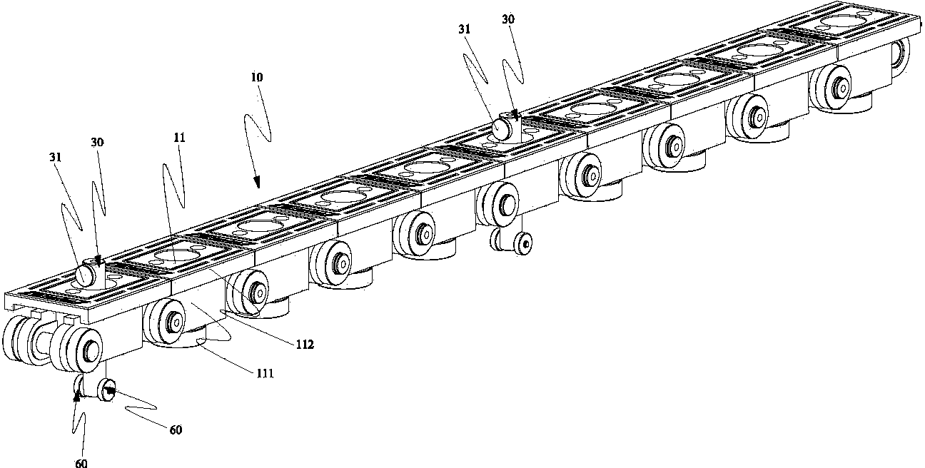 Transmission chain control device for double-end edge bonding machine