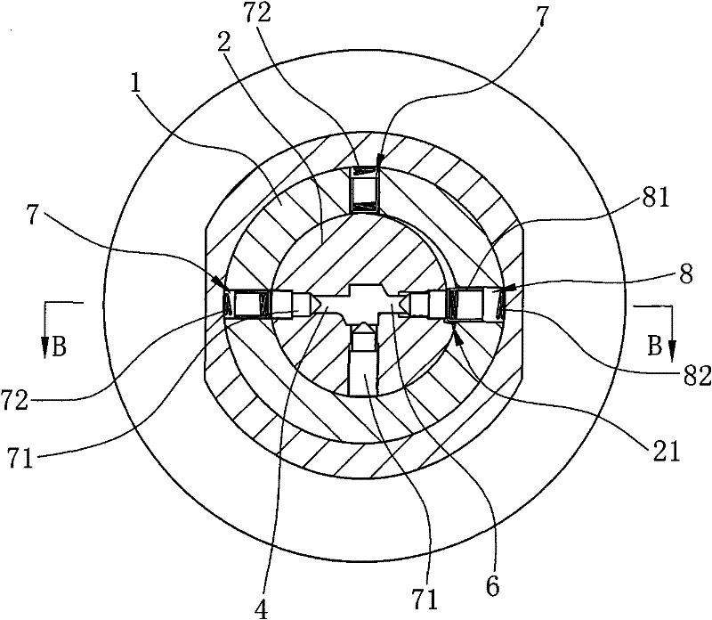 Marble lock with double opening angles and safety lock structure with same