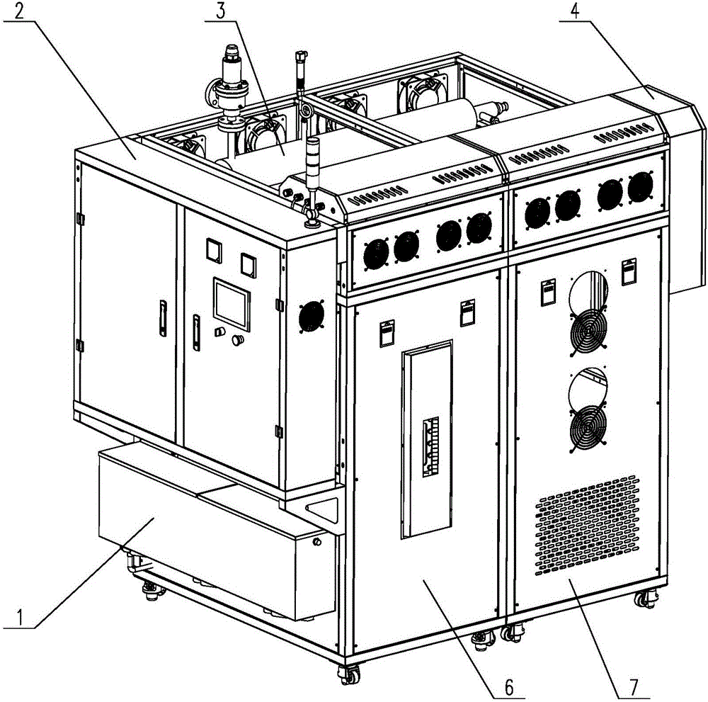 Combined external pressurized flow type steam generation device