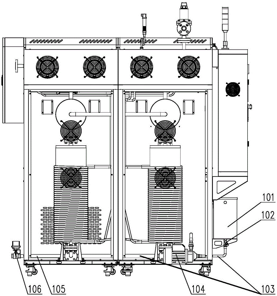 Combined external pressurized flow type steam generation device