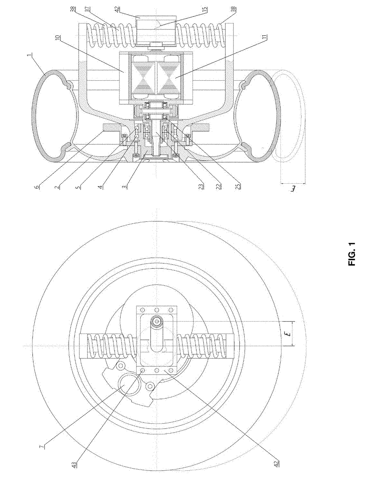 In-wheel motor for a vehicle and a vehicle comprising the motor
