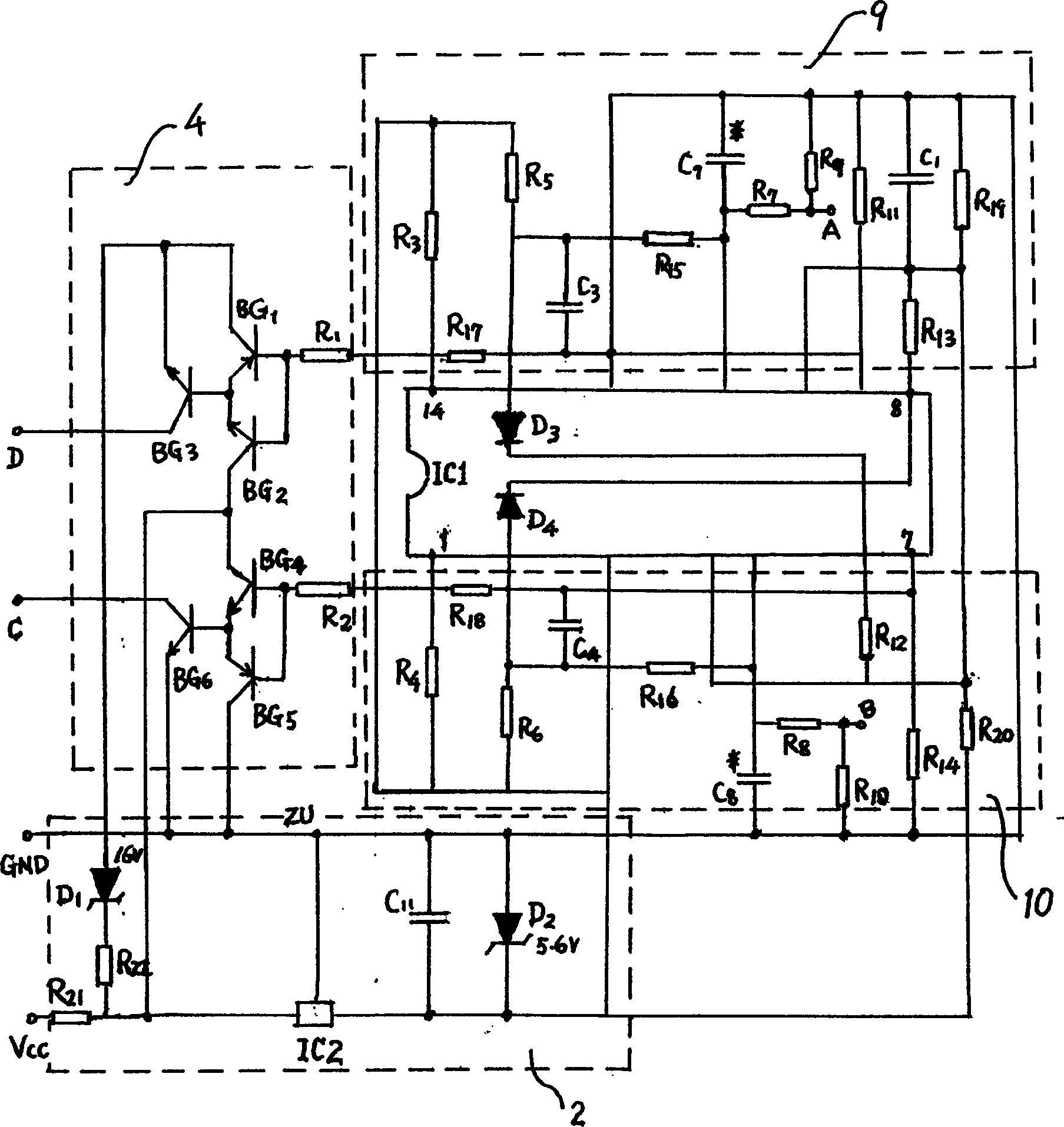 Fuel ignition electronically-controlled circuit of automobile engine