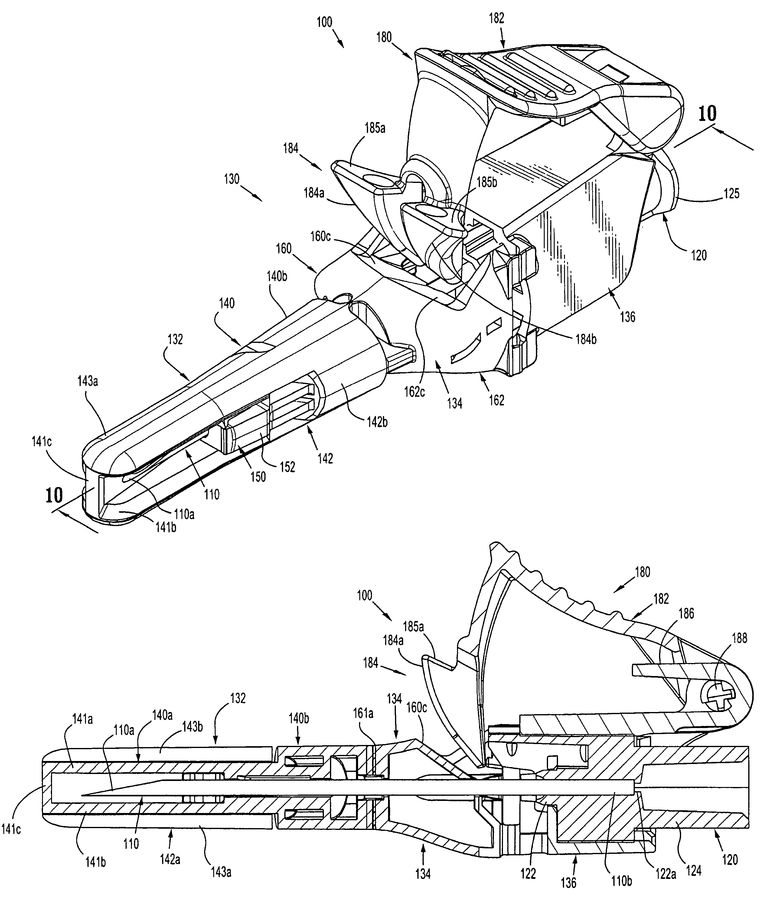 Safety device with trigger mechanism