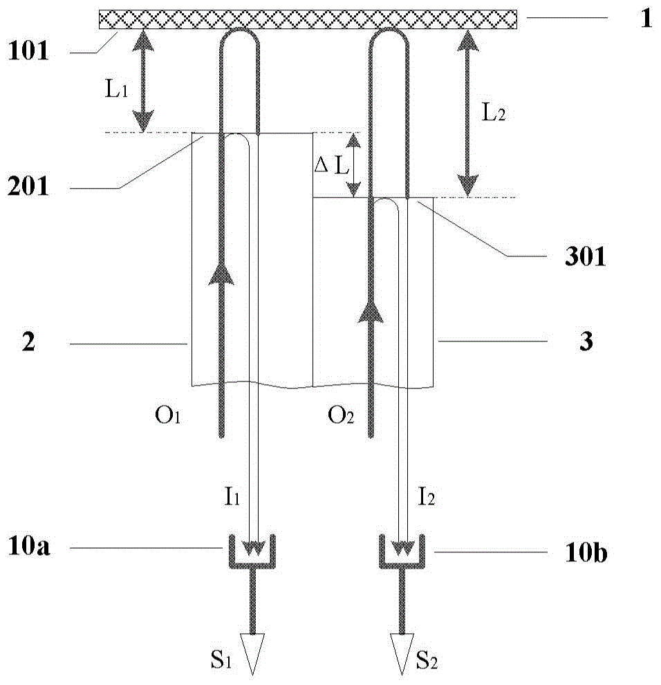 Double FP-cavity optical fiber acoustic sensing probe and sensing system thereof