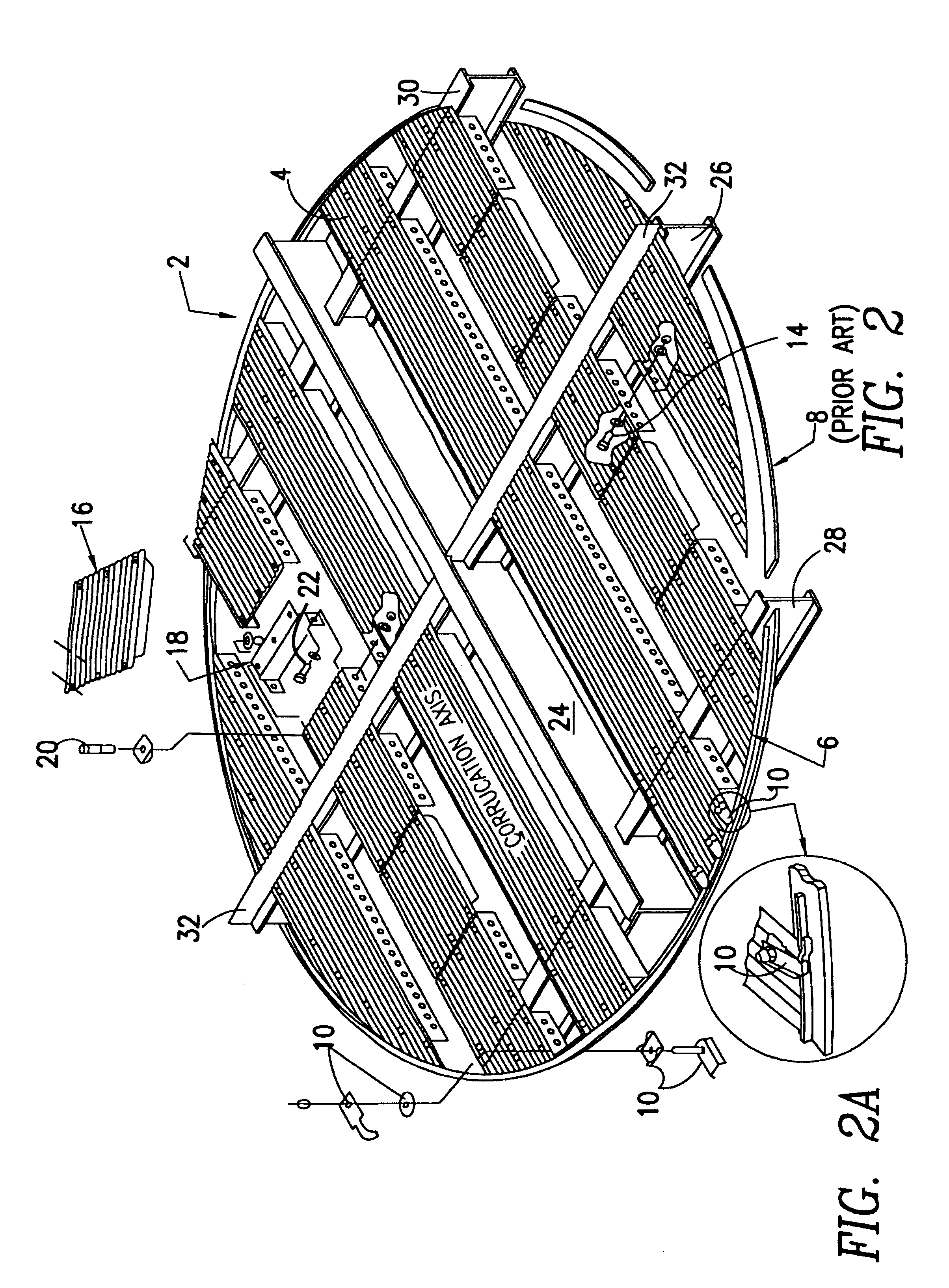 Advanced tray support system using orthogonal grillage