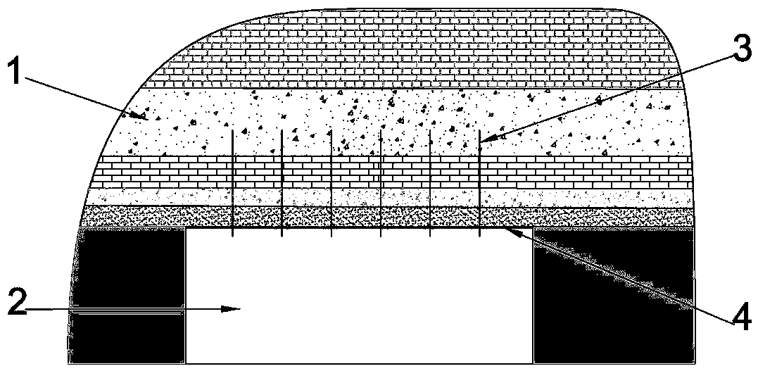 Construction method of embedded FRP rib-reinforced roadway roof