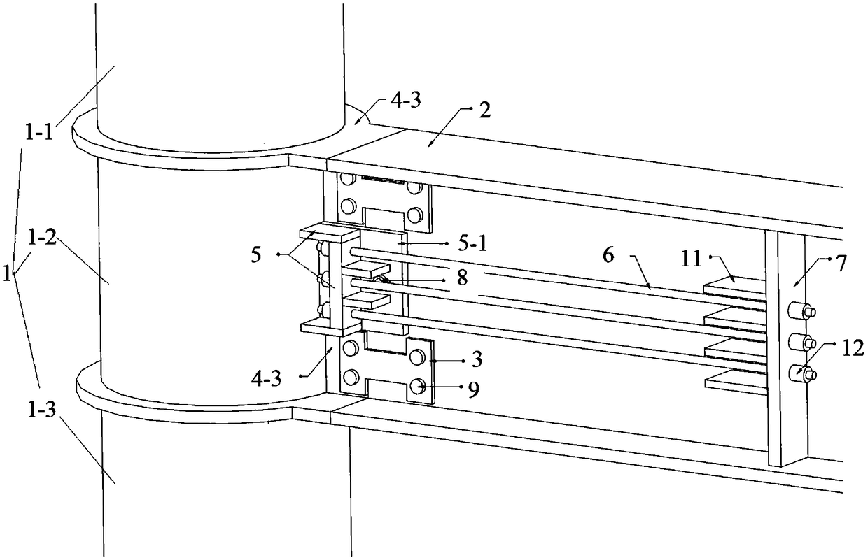 Self-resetting concrete-filled circular steel tube frame beam-column joint with energy dissipation parts on webs