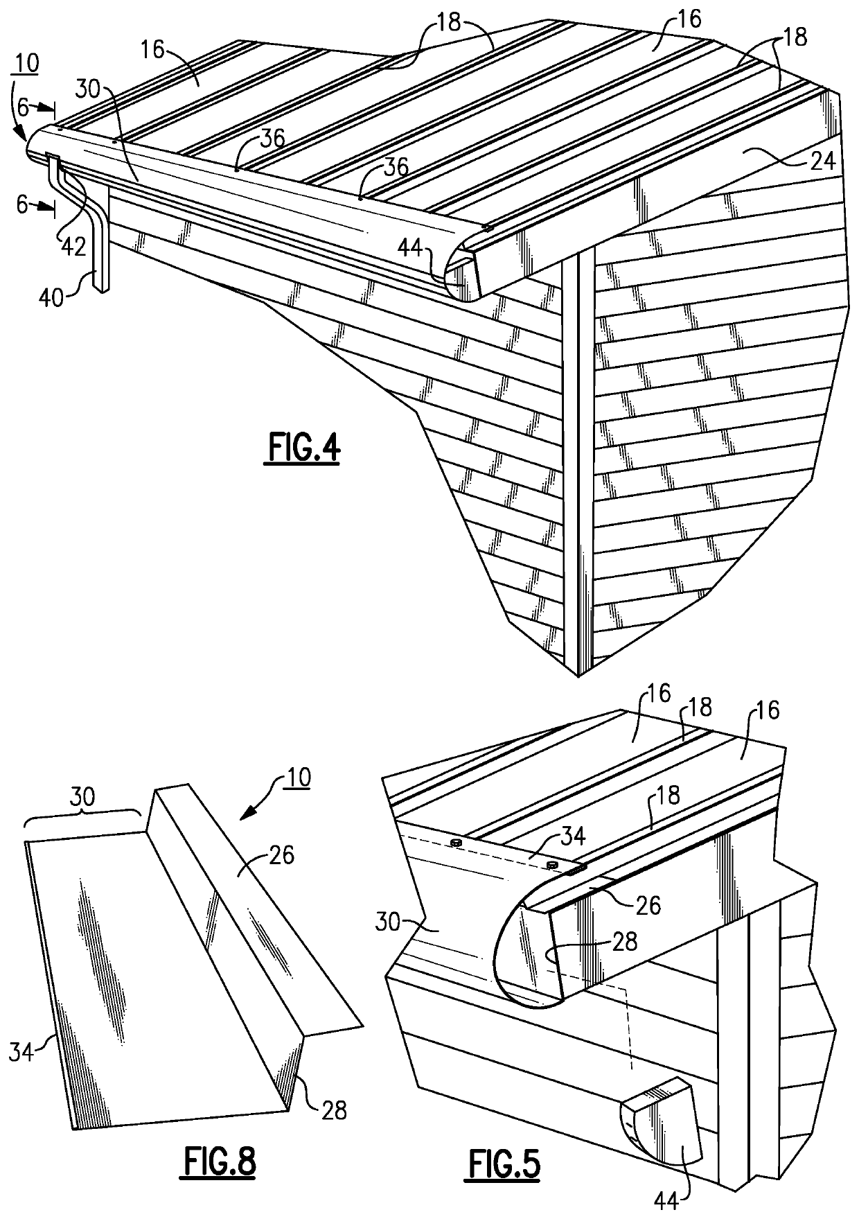 Rain gutter for tin roof or the like