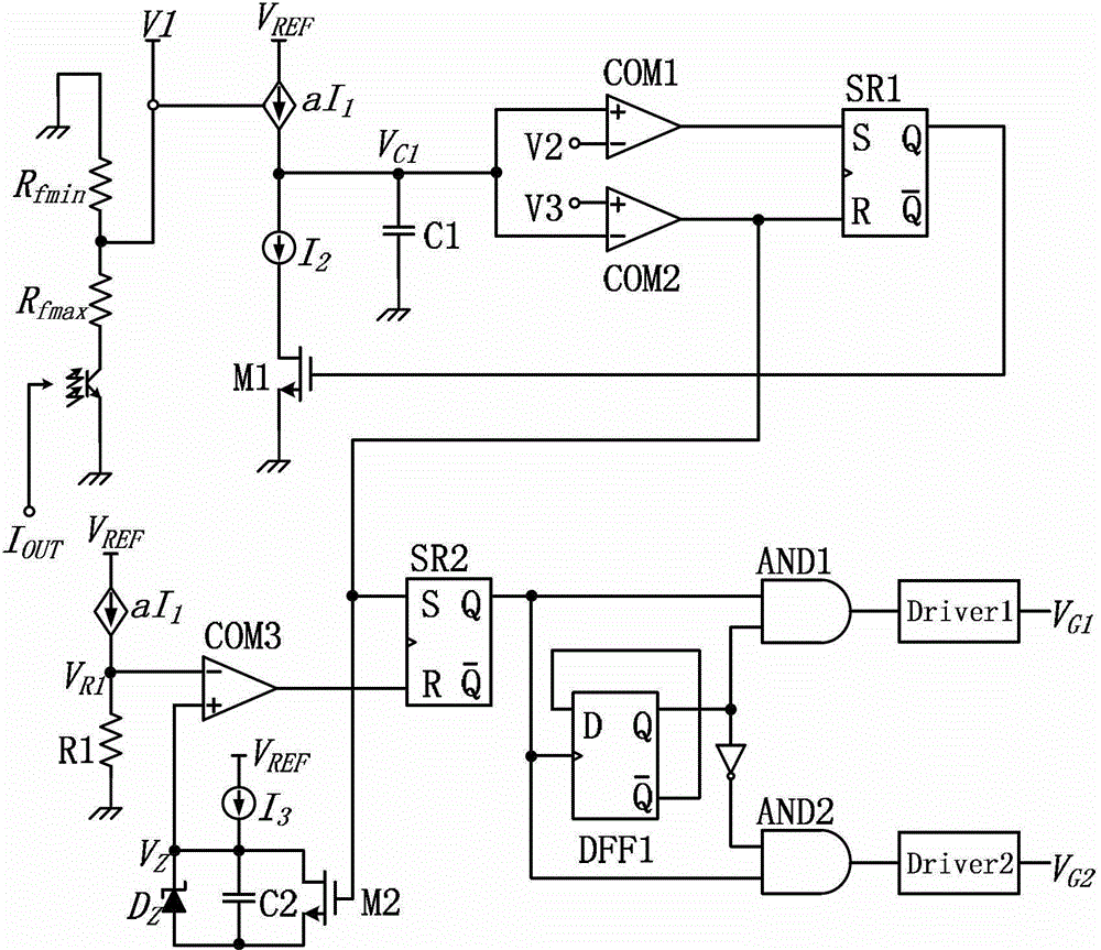 An interleaved parallel flyback led drive power supply and its pfm control circuit
