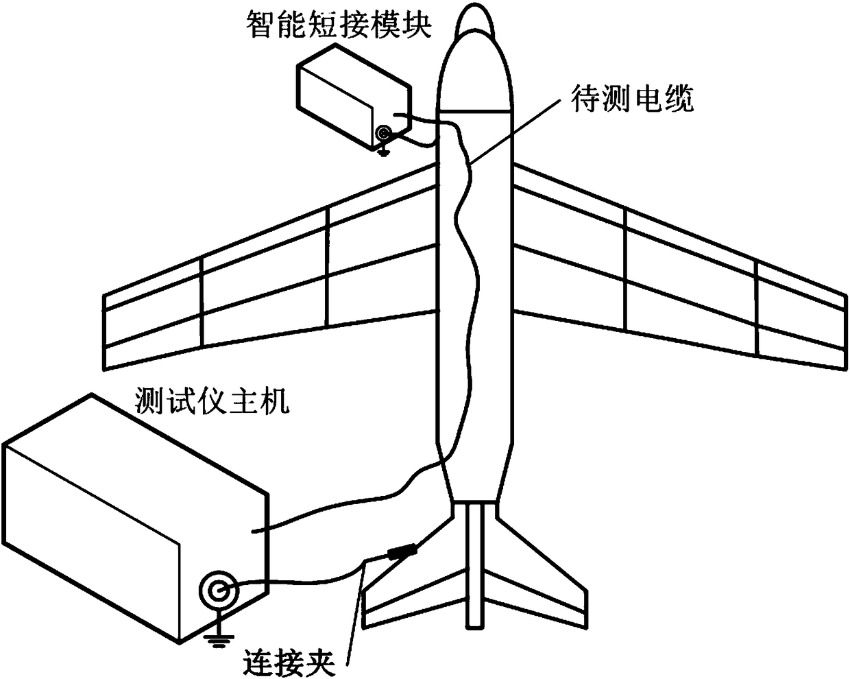 Single-end measurement method and system for connection and disconnection of on-board cable