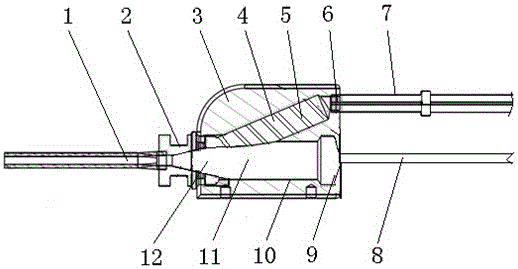 Efficient carbon dioxide snow spray gun