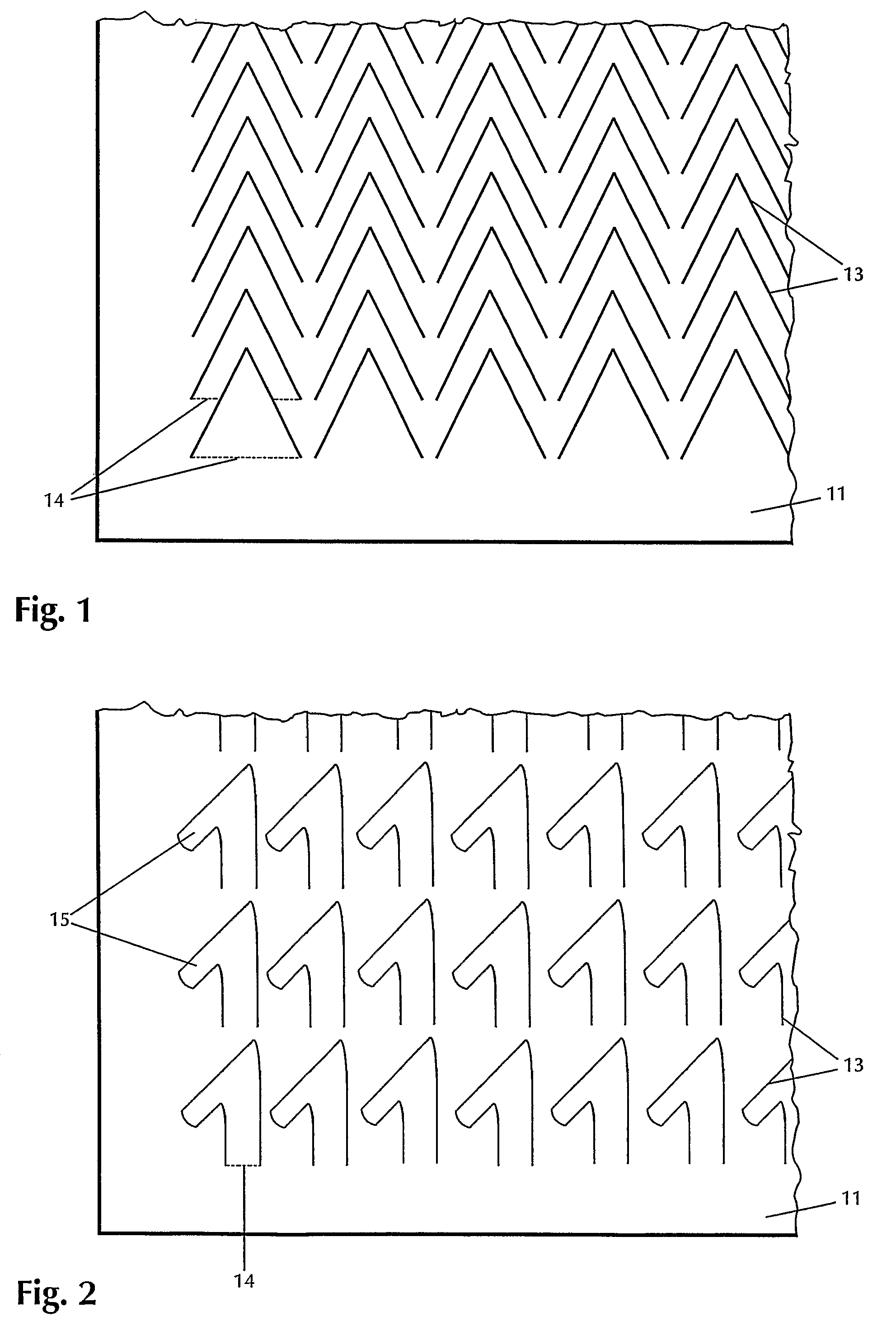 Mounting device having a metallic base plate with multiple hook-like projections obtained by stamping or laser cutting and bending