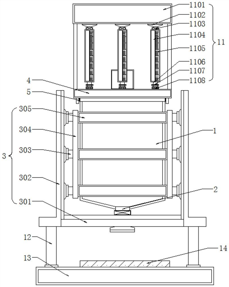 Polygonum multiflorum-containing honey medicinal liquor preparing and mixing device and preparing method thereof