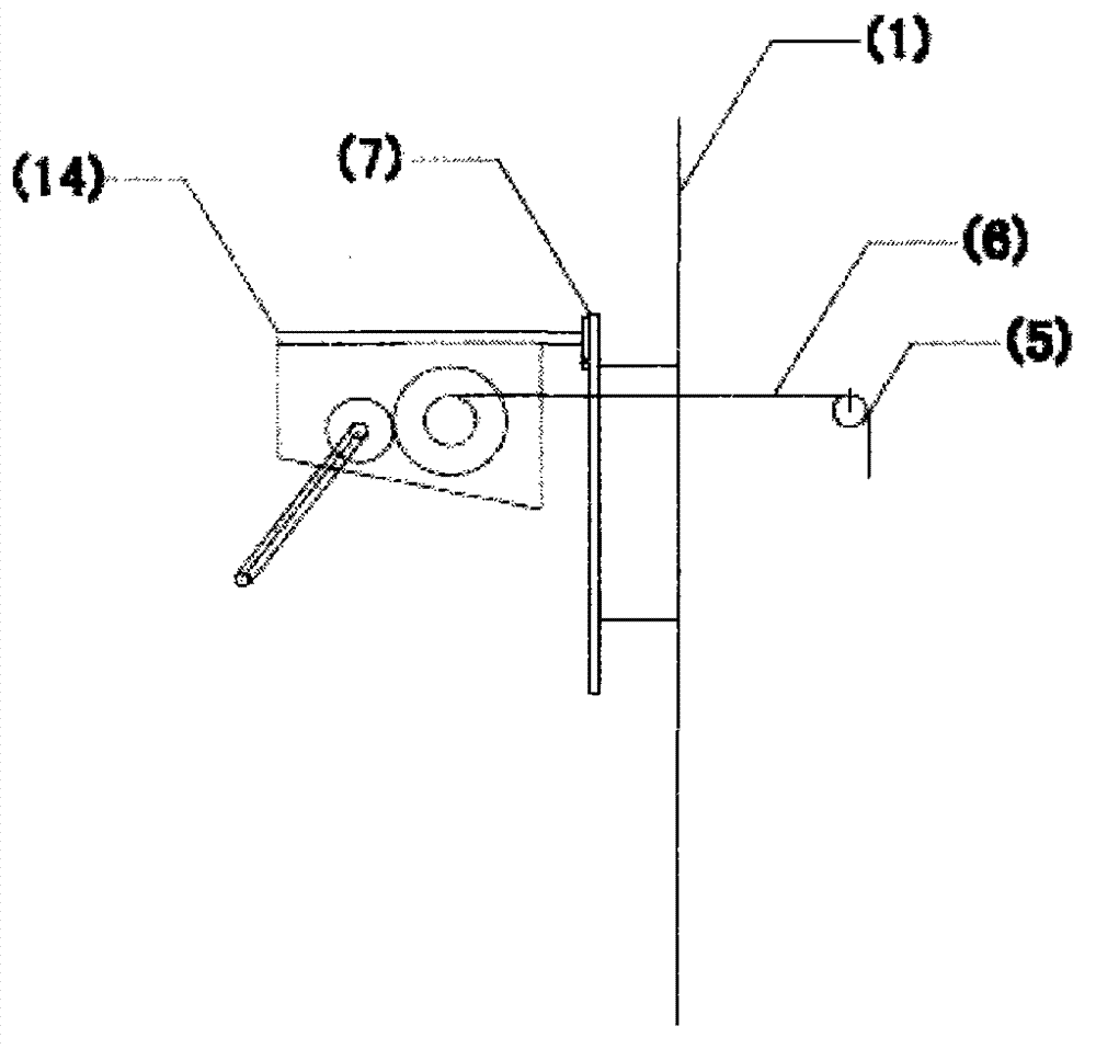 Installation method and device of submersible mixer for anaerobic reactor