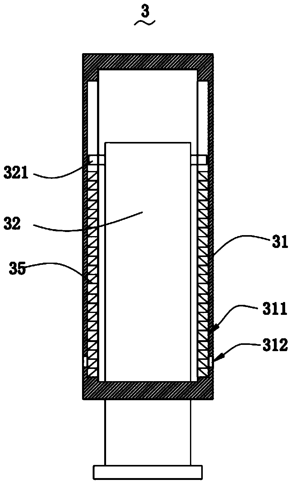 Self-moving sediment gap water collecting device
