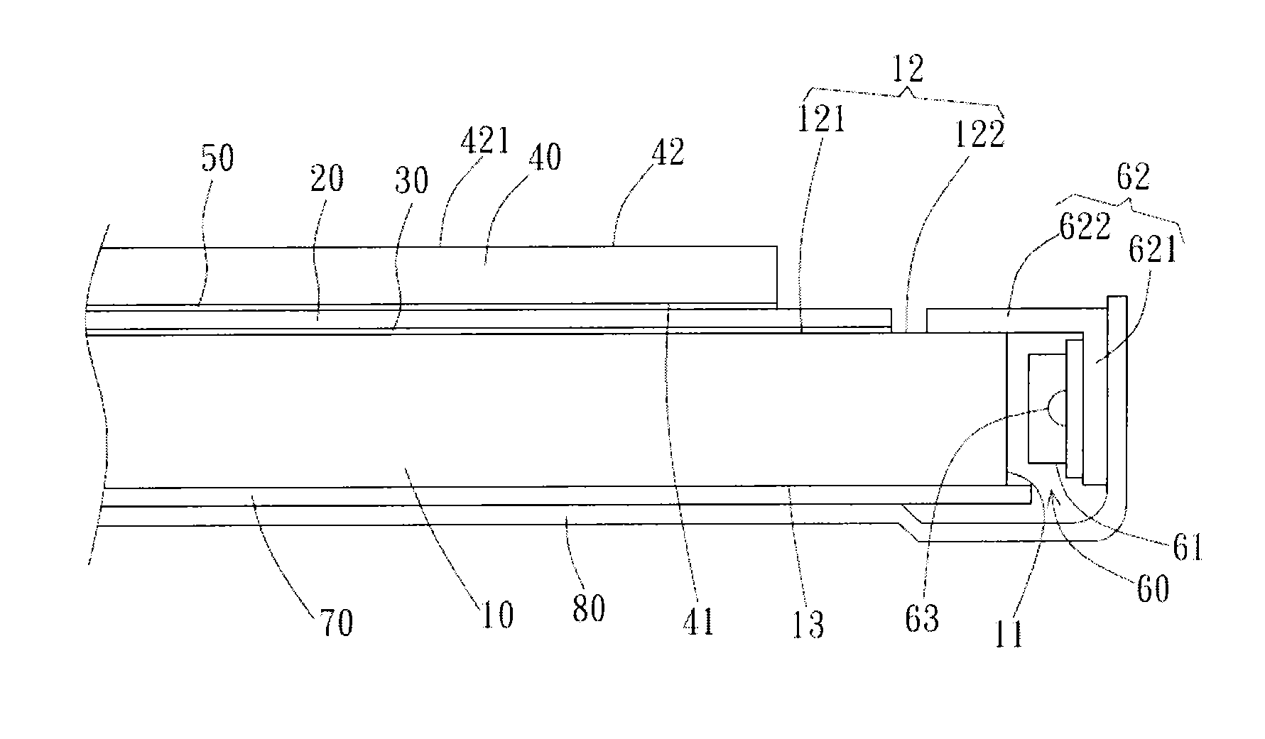 Flat Panel Display Structure and Manufacturing Method Thereof