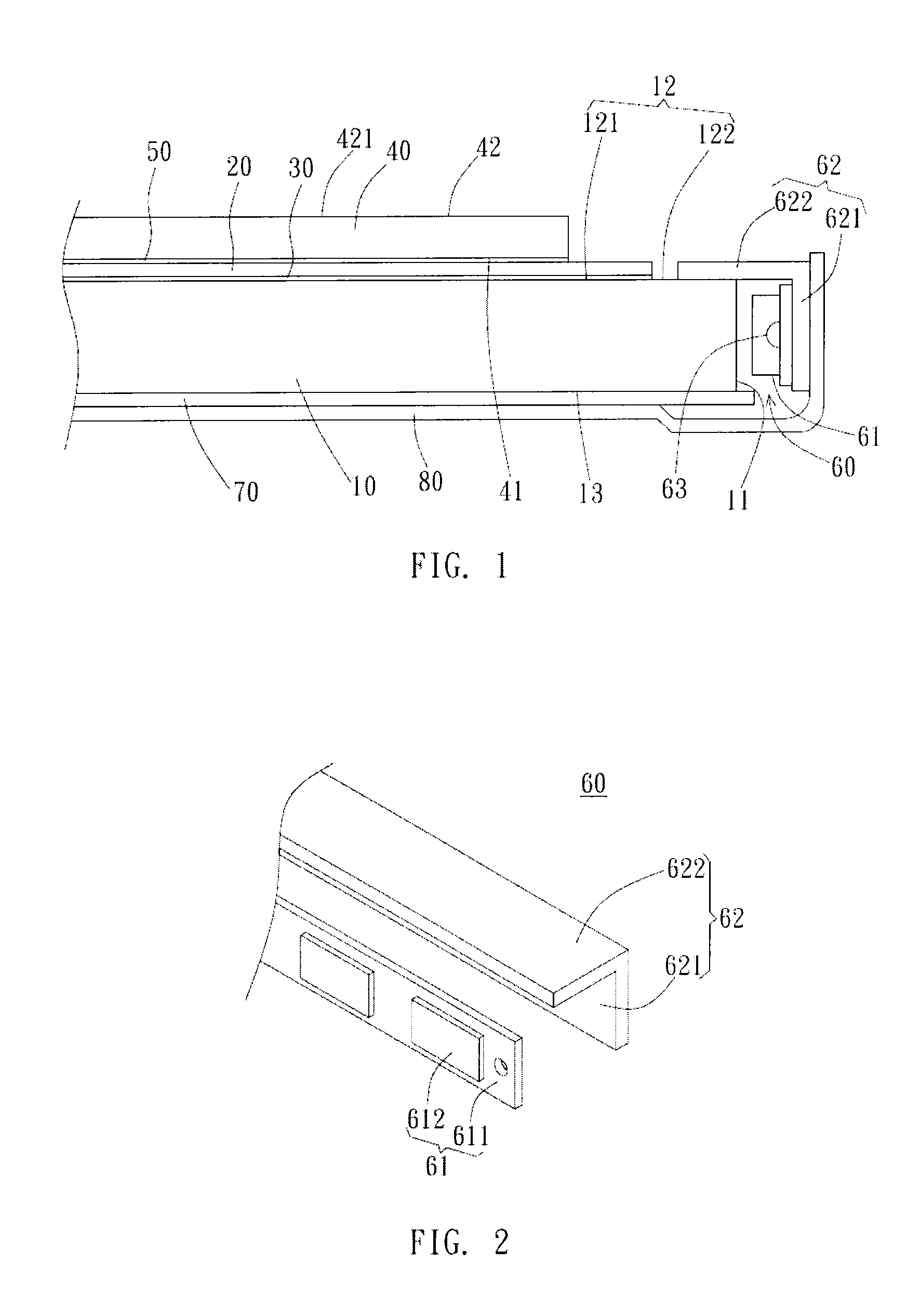 Flat Panel Display Structure and Manufacturing Method Thereof