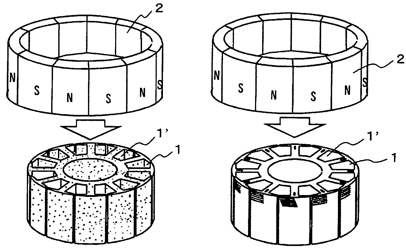 Three-phase permanent magnet brushless motor