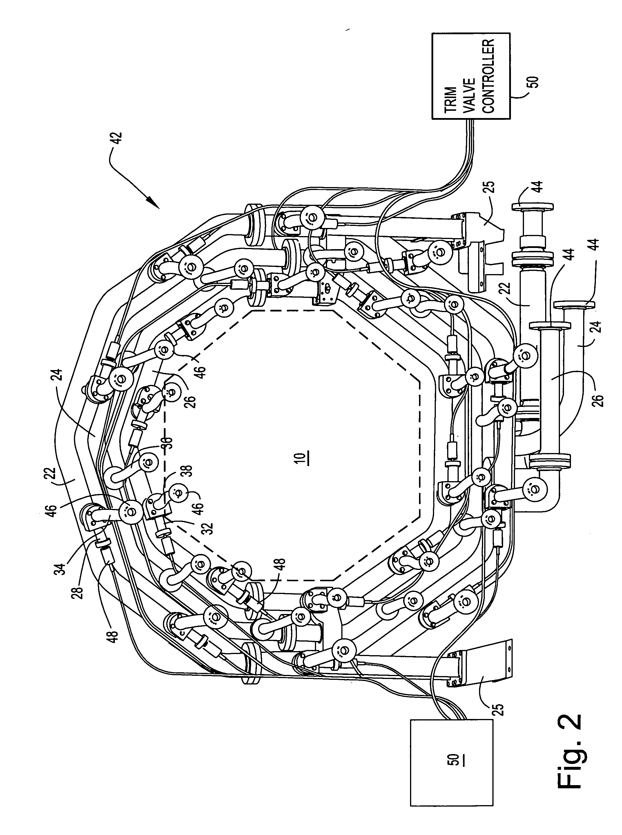Method and apparatus for automatically actuating fuel trim valves in a gas