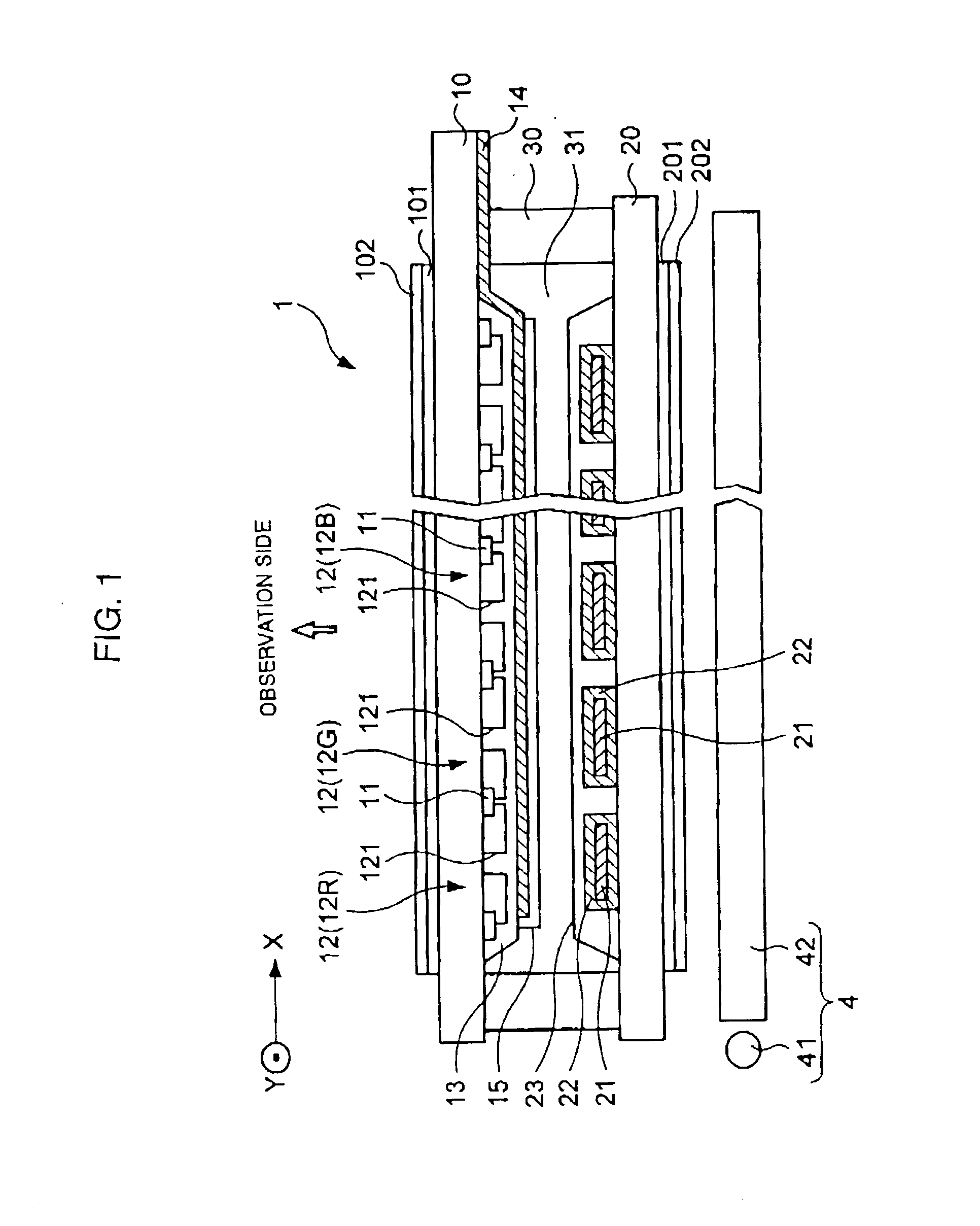 Liquid crystal display device, substrate assembly for liquid crystal display device, and electronic apparatus