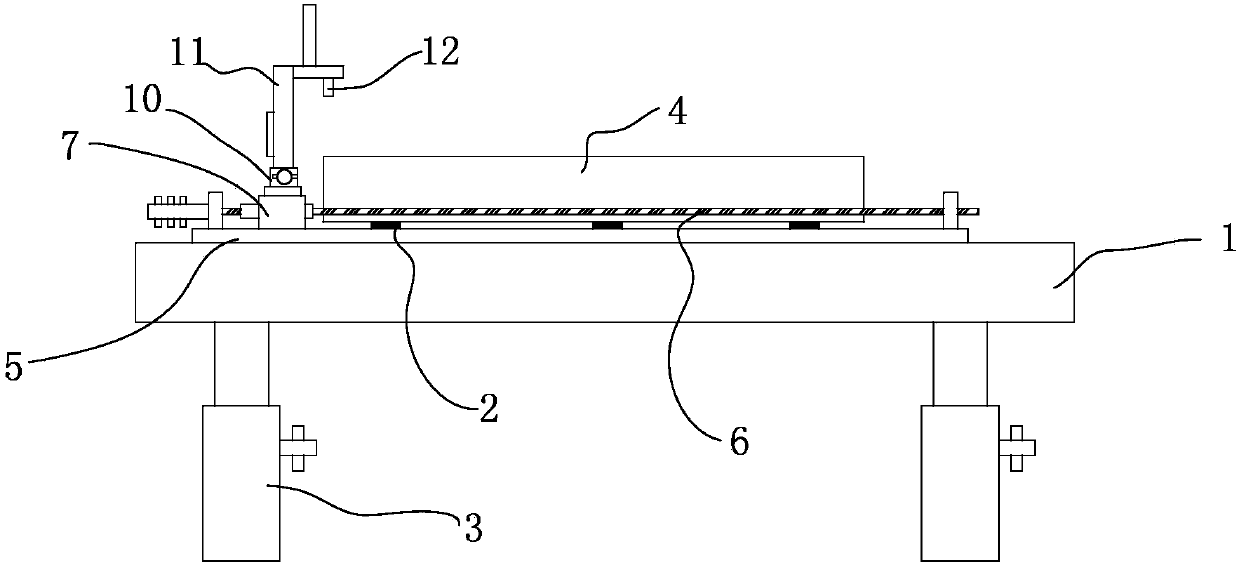 Server case planeness measuring device and measuring method