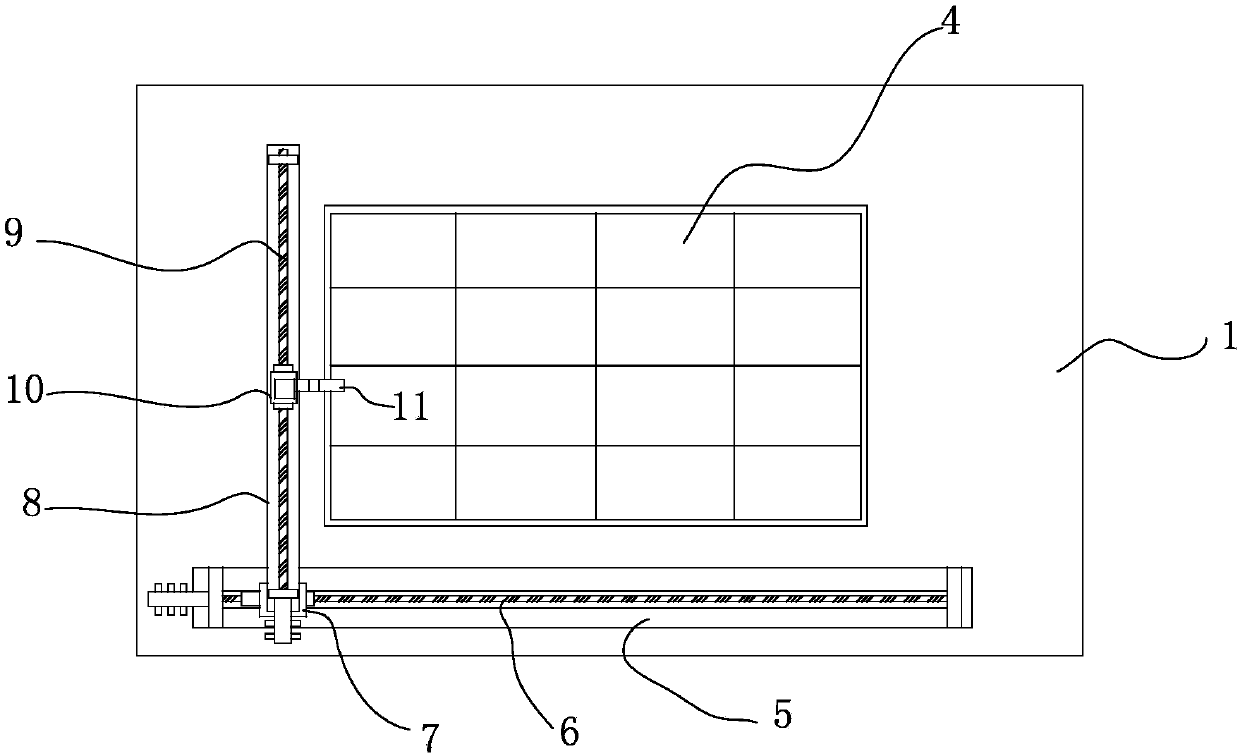 Server case planeness measuring device and measuring method