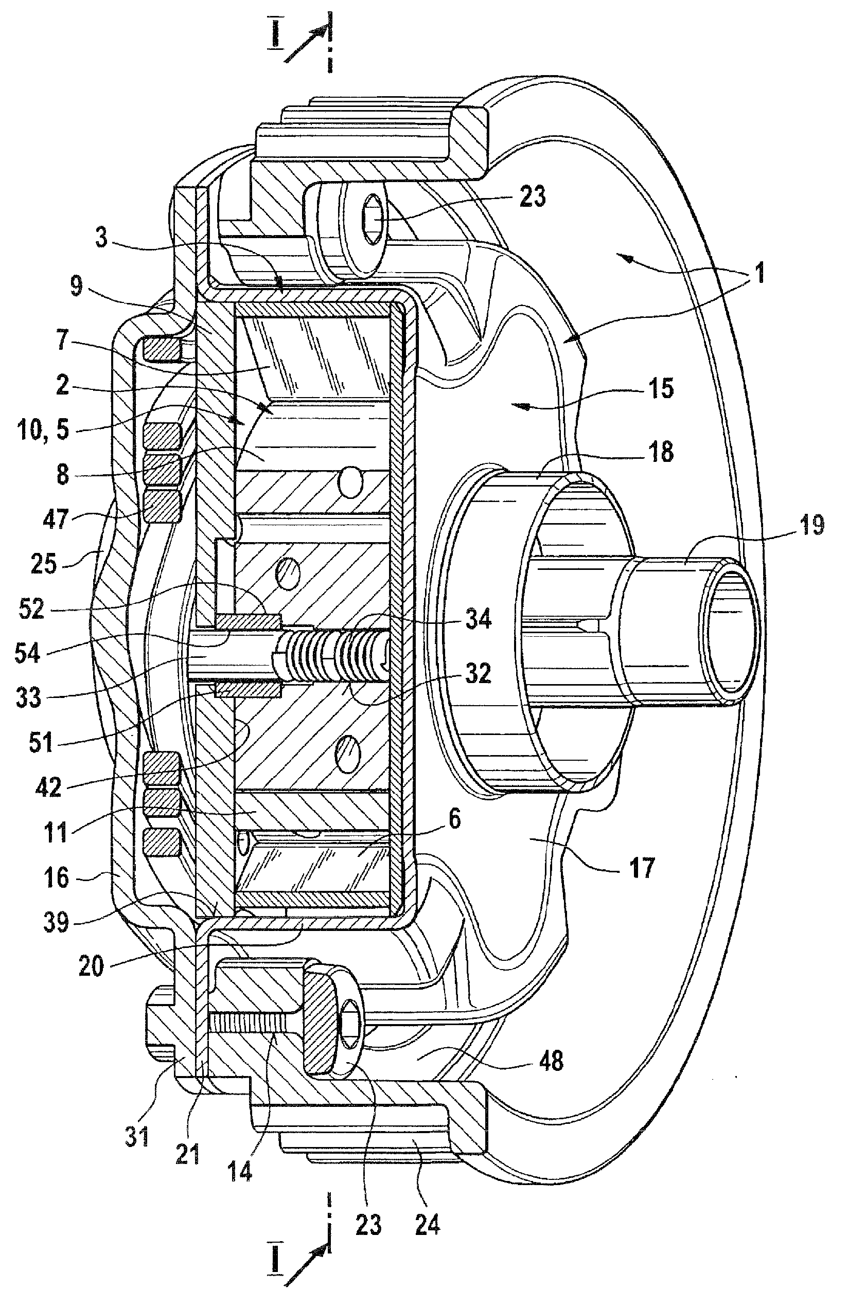 Device for the combined locking and rotation angle limitation of a camshaft adjuster