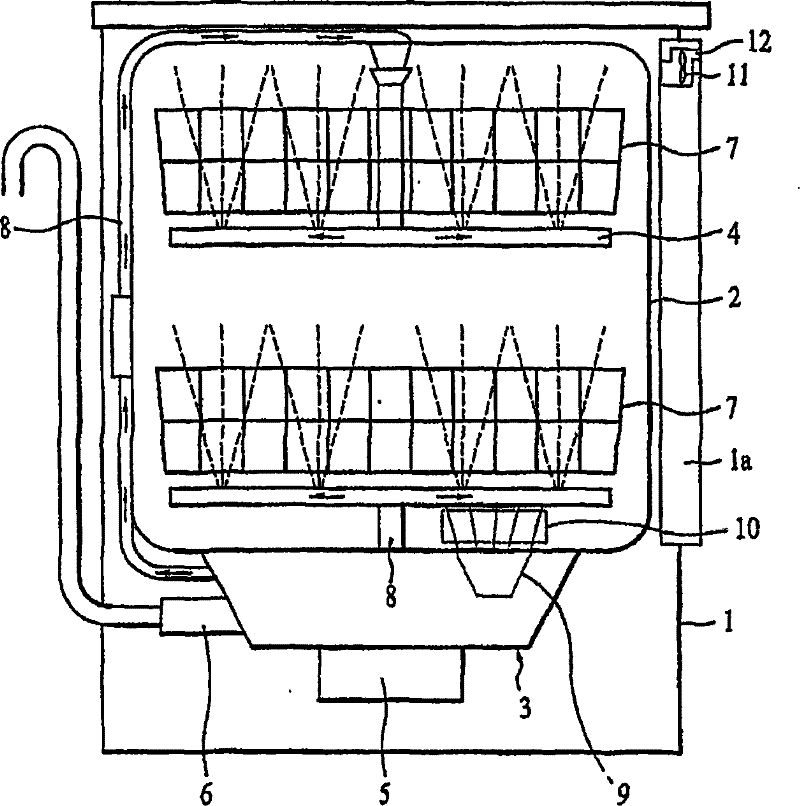 Dish washer with uv sterilization device therein and method for controlling the dish washer