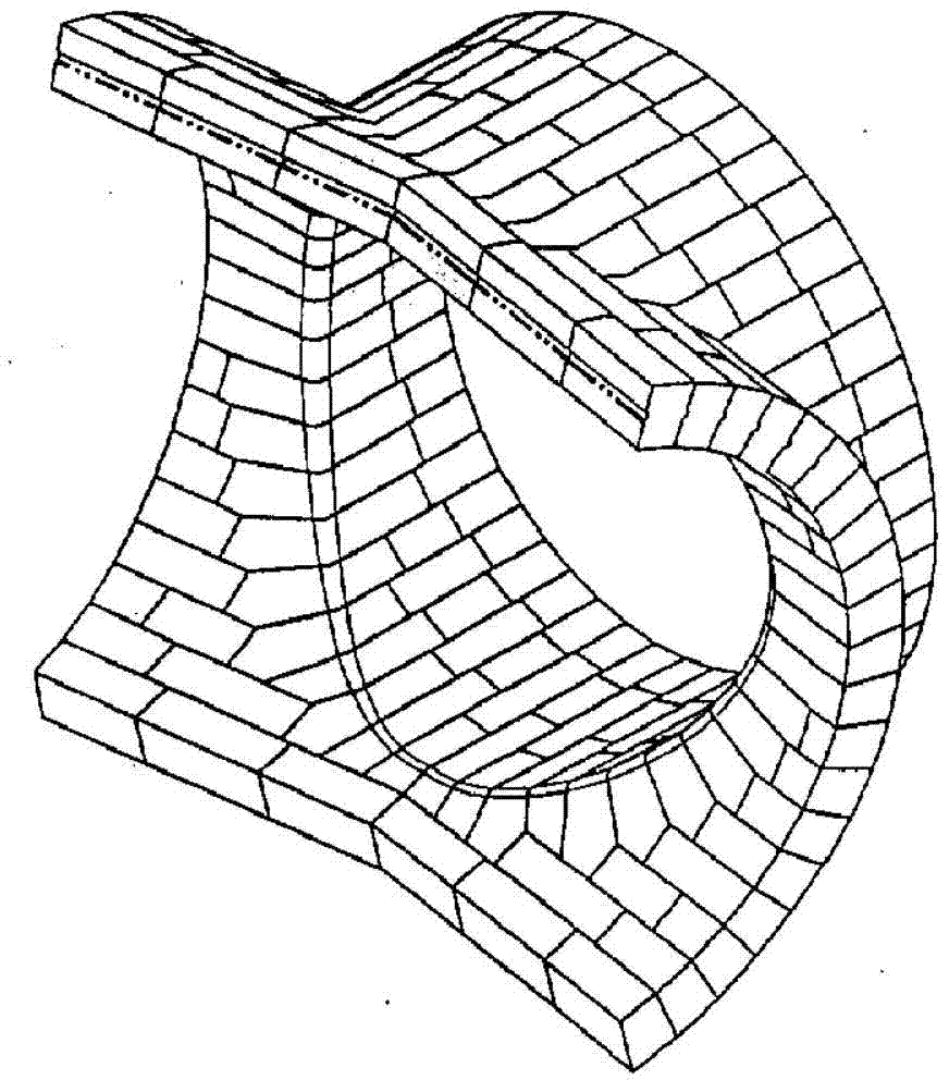 Novel combined brick structure of self-locking sealed blast furnace warm air duct intersection