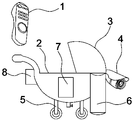 Remotely controlled automatic sludge suction device for large yellow croaker rearing pond