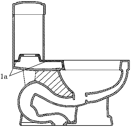 A water-saving toilet