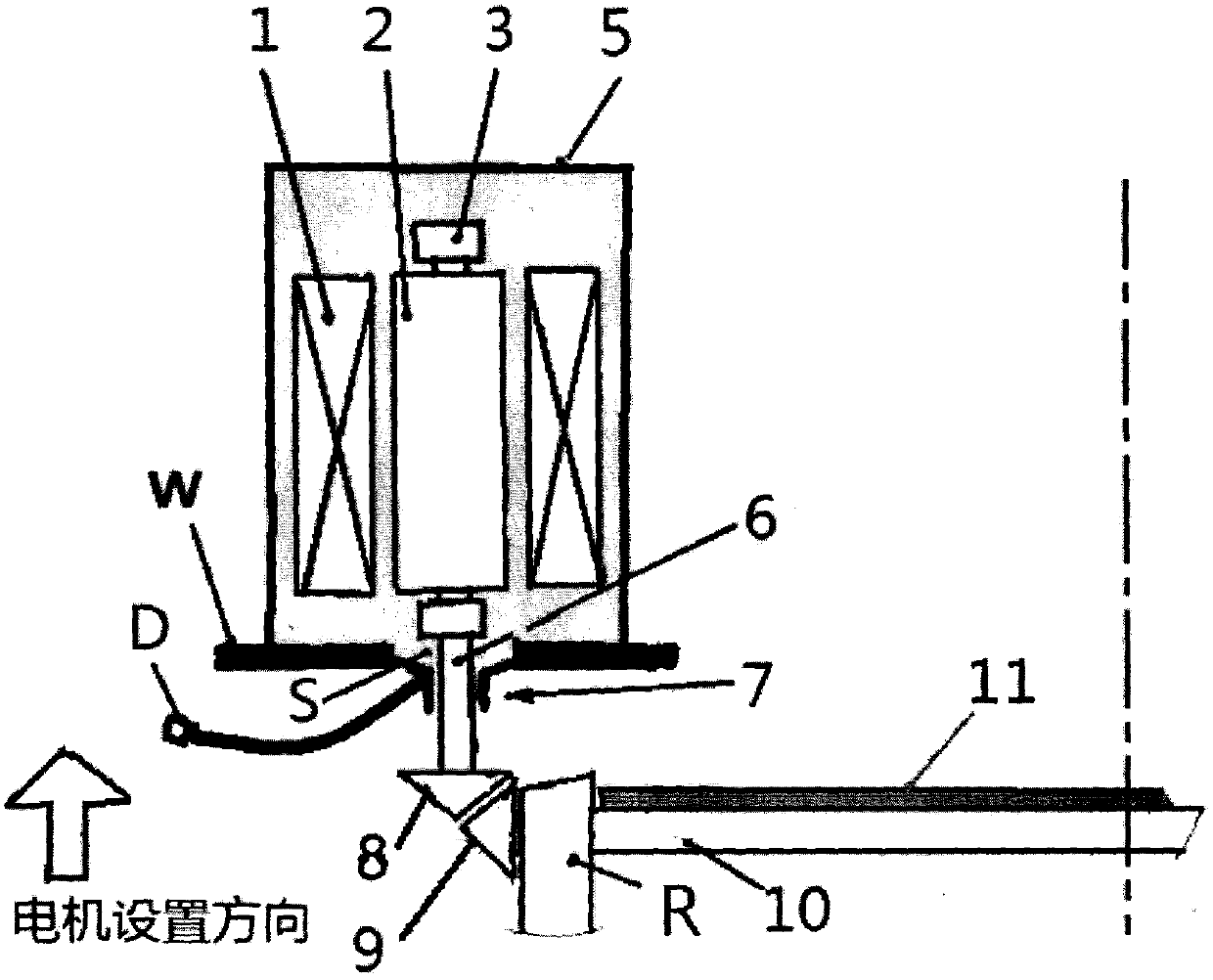 Motor stator non-removable underwater engineering conveying belt