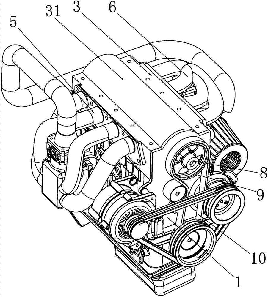 Rotary shaft type gas valve engine