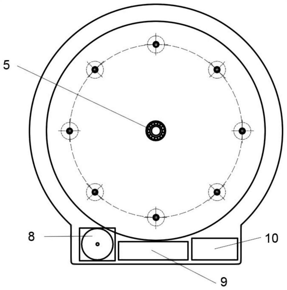 Optical fiber penetrating disc capable of realizing automatic switching of multiple paths of optical fibers