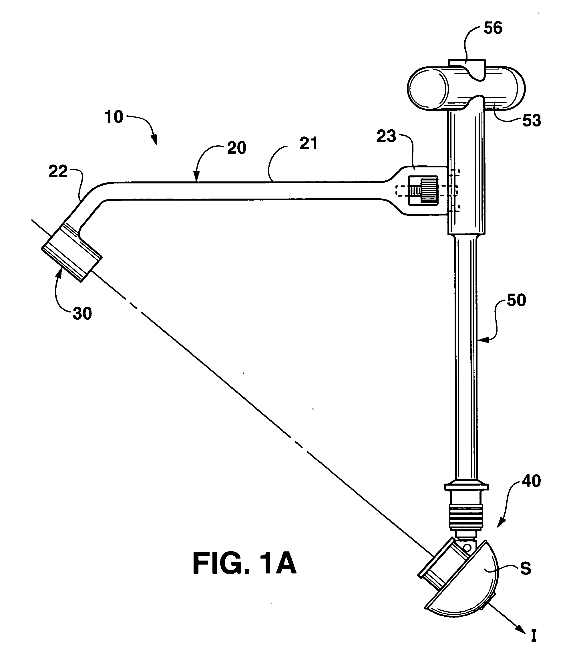 Instrument for use in minimally invasive hip surgery