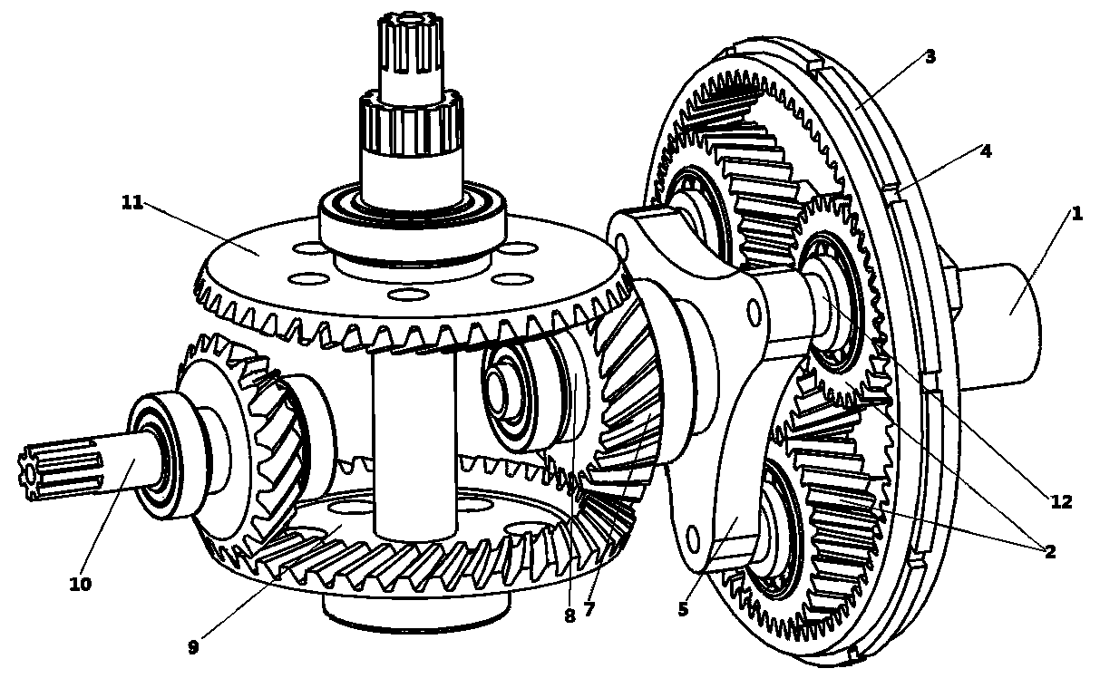 Main reducer for coaxial dual-rotor high-speed helicopter with tension paddle