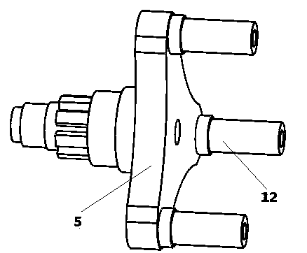 Main reducer for coaxial dual-rotor high-speed helicopter with tension paddle