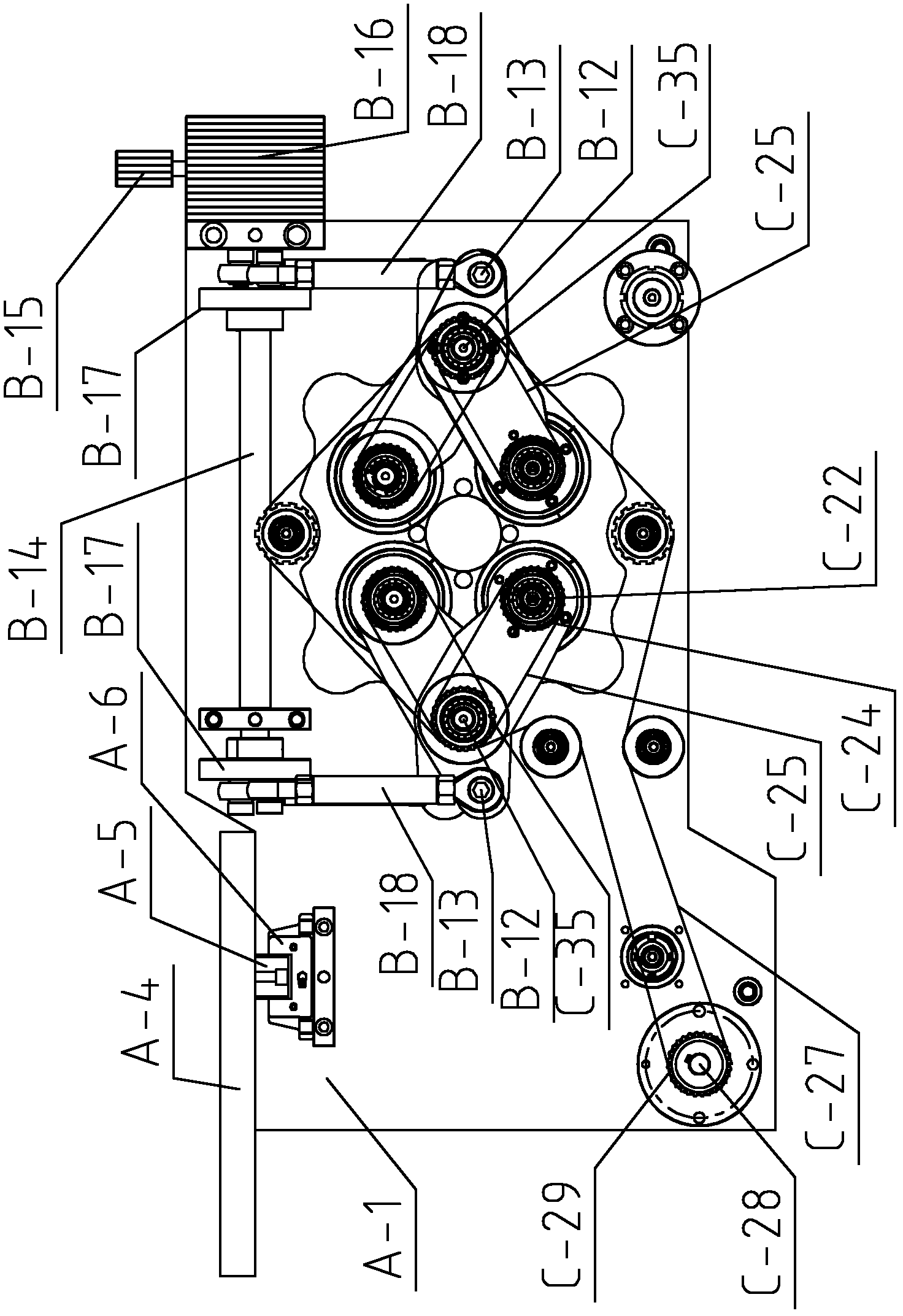 Printing member conveying device of curved-surface printer