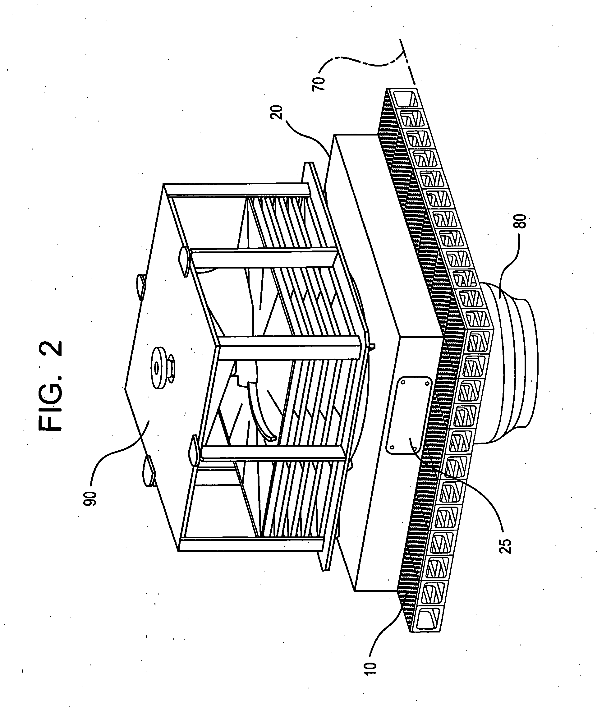 Floor tile debris interceptor and transition plenum in a nuclear power plant