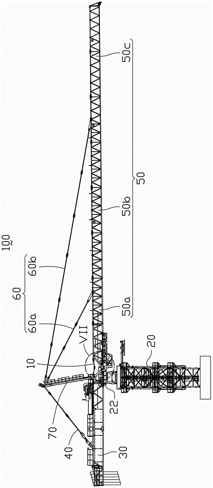 Tower crane jib installation method and its application auxiliary installation rod