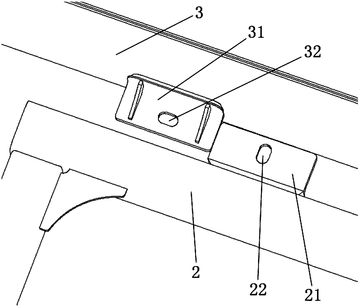 Mounting structure of suspended monorail freight train equipment