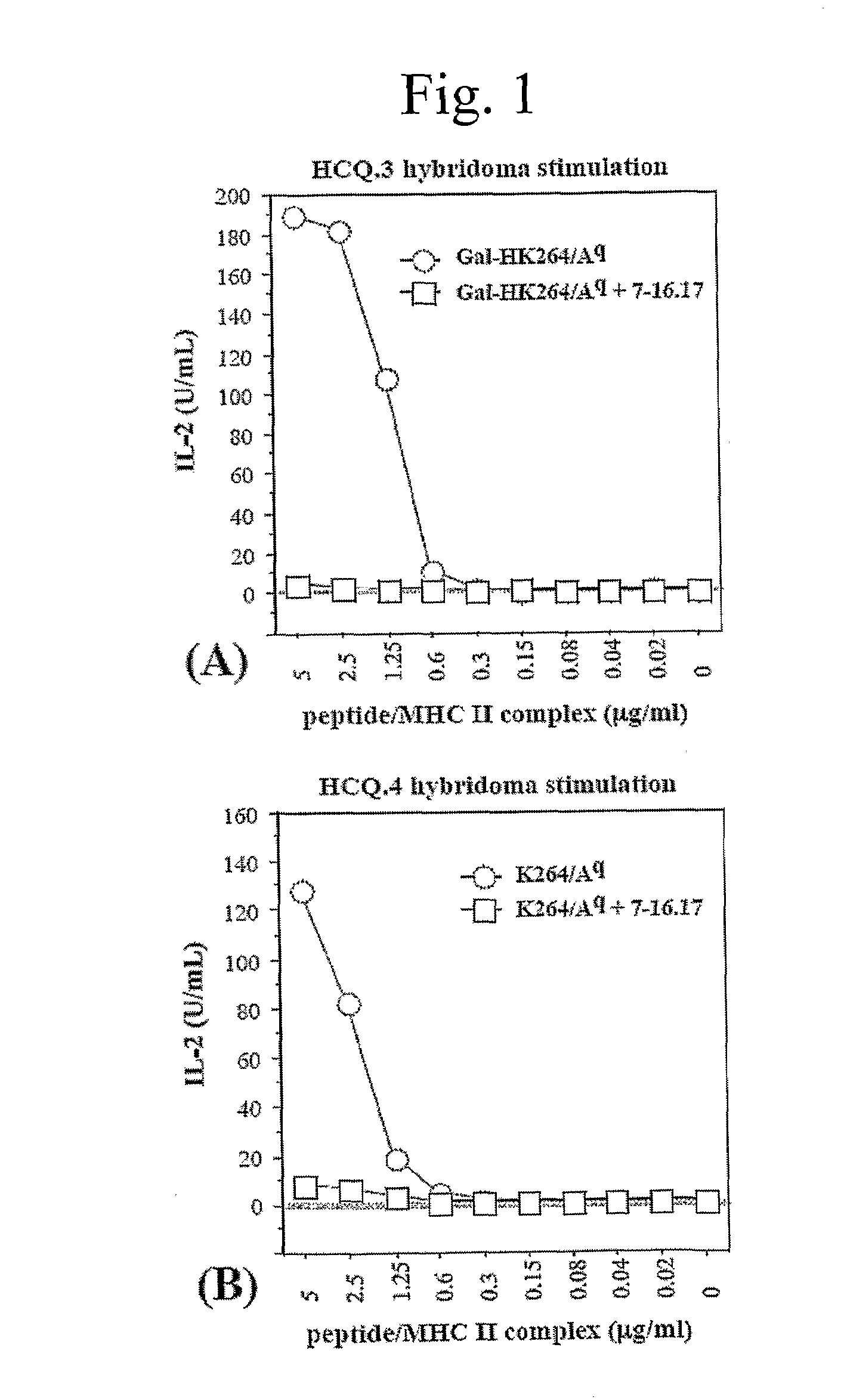 Compound comprising an autoantigenic peptide and a carrier with a mhc binding motif