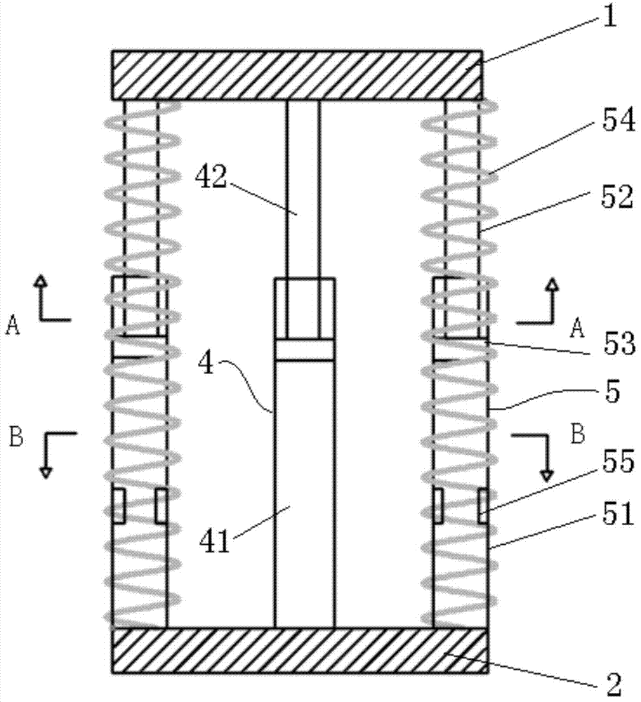 A spring hydraulic type riser string suspension device and suspension method
