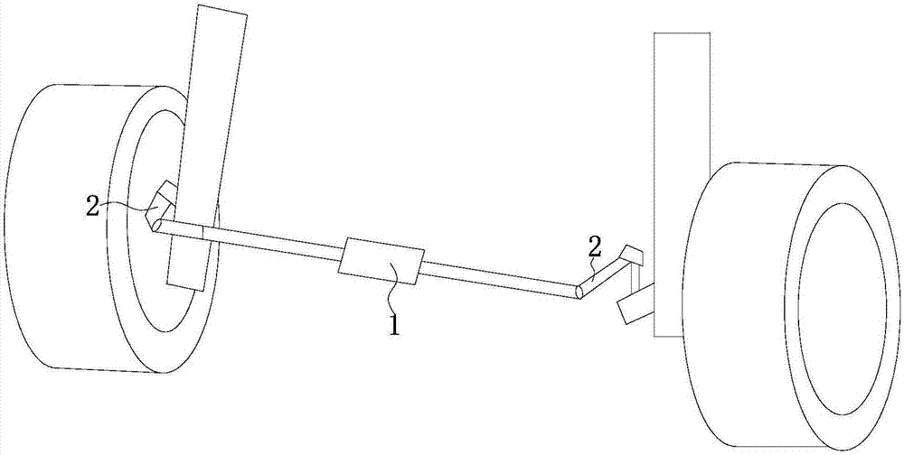 High-generating-efficiency sway bar for self-power-generation type new-energy automobile