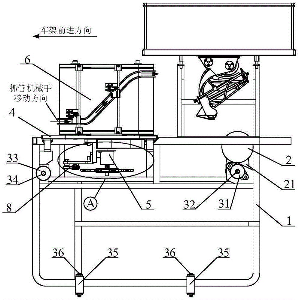 Automatic doffing device for rotary spindle pre-loosening ring spinning