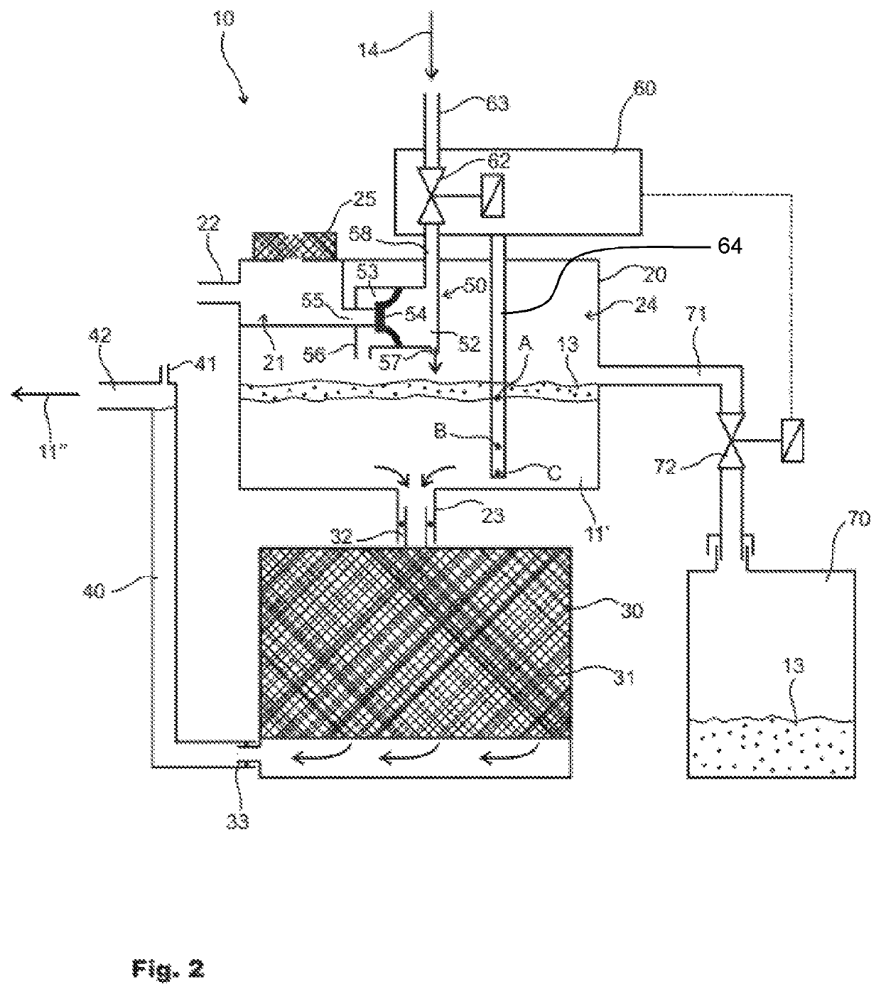 Oil/water separator with compressed air charging