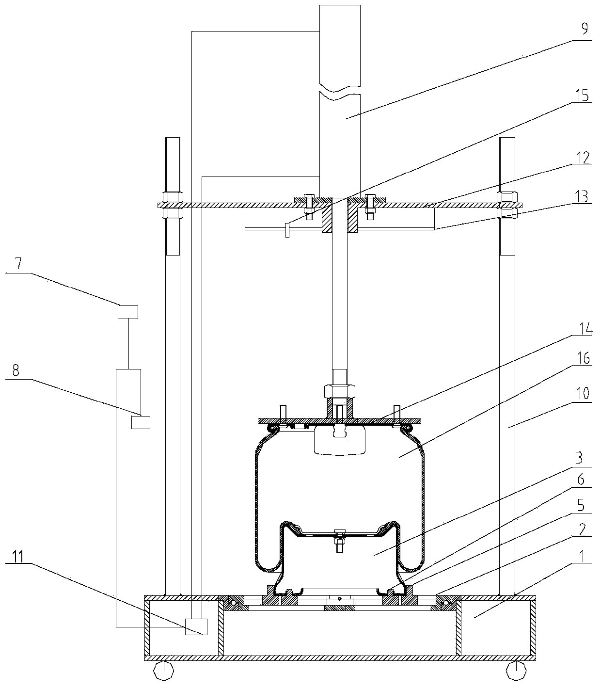 Press fitting device and press fitting method for air spring piston
