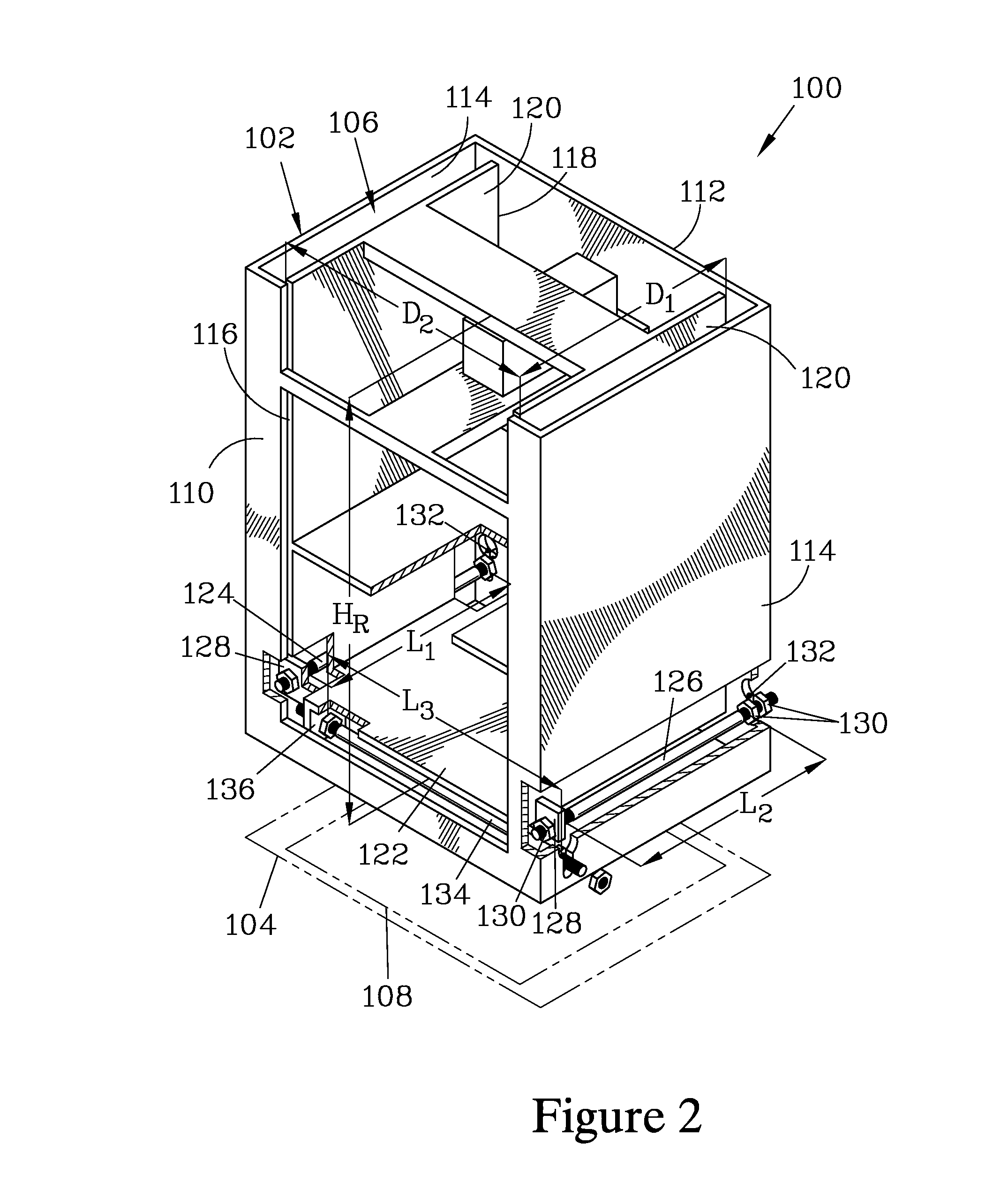 Shelving system for use with load cell
